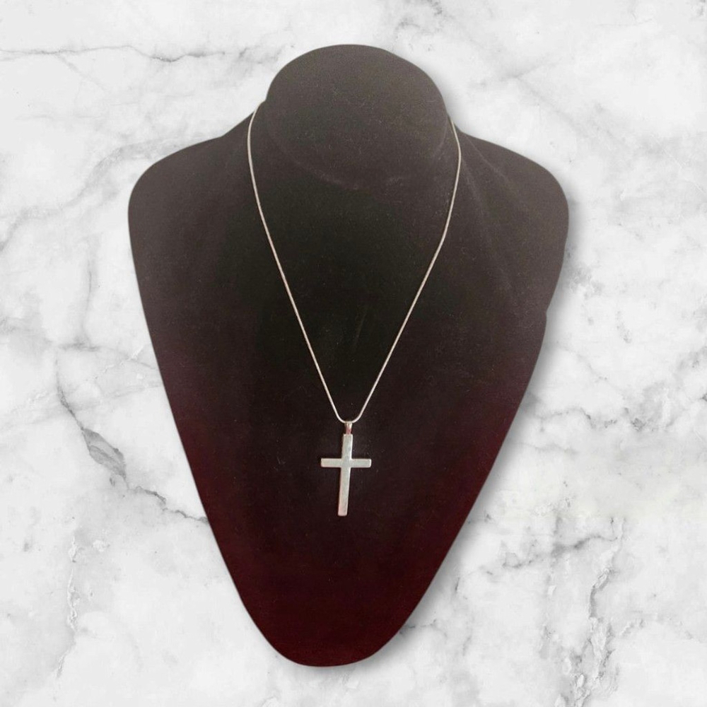 A QPooh's Closet Upcycled '2024' Cross Necklace